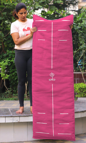 Restorative Multifunctional Organic Cotton Yoga Mat for Knee & Joint Pain, Padded Yoga Mat, Yoga Mat with Cushioning