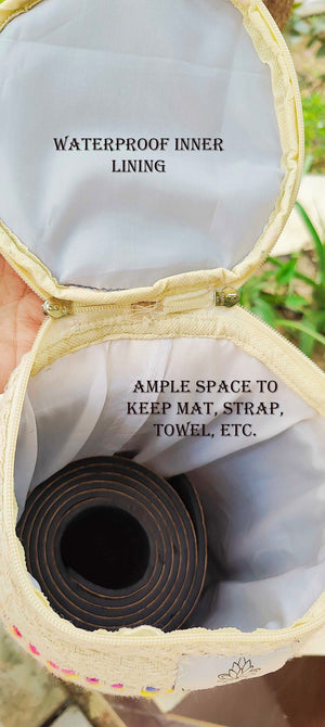 Handmade Upcycled Yoga Mat Bag Made With Upcycled Handwoven Fabric - Morocco