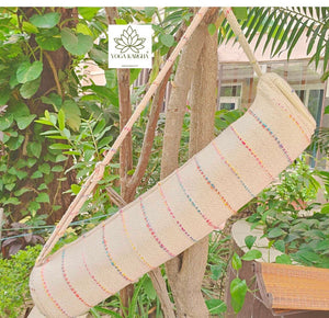 Handmade Upcycled Yoga Mat Bag Made With Upcycled Handwoven Fabric - Morocco