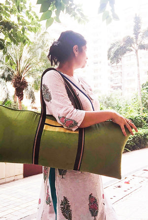 Yogi's Wonder Tote Bag - Upcycled Large Handmade Yoga/Pilates/Exercise Bag, Yoga Mat Bag for Yoga lover/Yogi - Extra Spacious, Large Gym Bag
