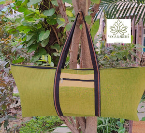 Yogi's Wonder Tote Bag - Upcycled Large Handmade Yoga/Pilates/Exercise Bag, Yoga Mat Bag for Yoga lover/Yogi - Extra Spacious, Large Gym Bag