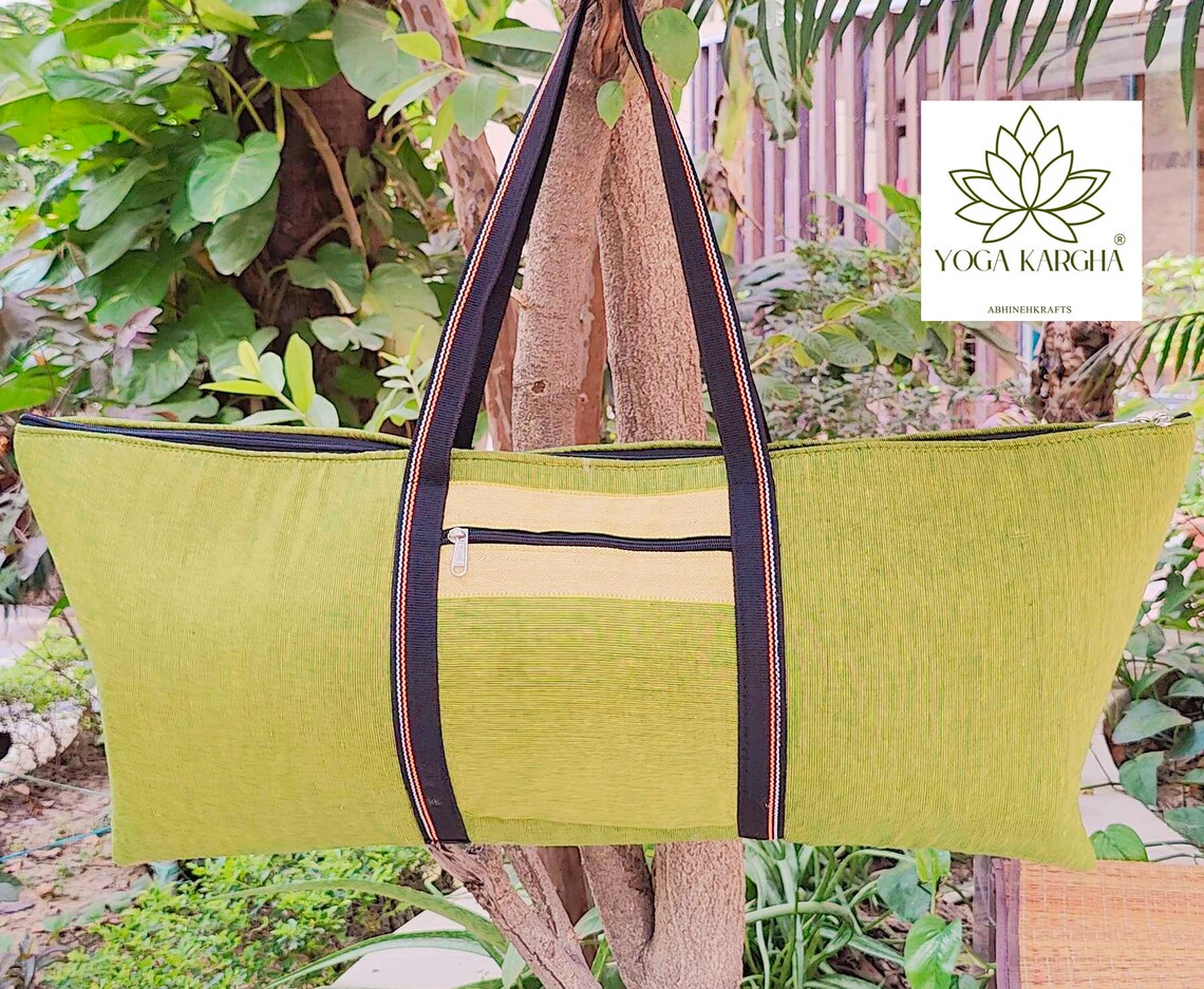 Yogi's Wonder Tote Bag - Upcycled Large Handmade Yoga/Pilates/Exercise Bag, Yoga Mat Bag for Yoga lover/Yogi - Extra Spacious, Large Gym Bag