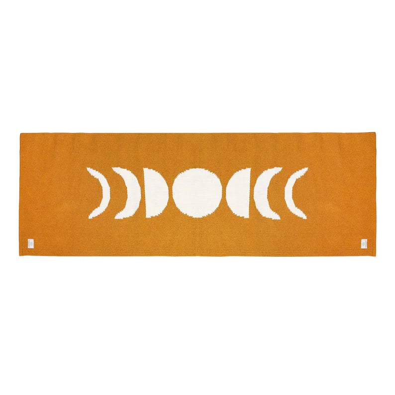 Handwoven Organic Cotton Yellow MoonLight Mat for Yoga and Meditation or Home Decor