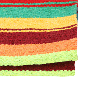 Handwoven & Handmade - Indian Boho/Bohemian Cotton Reversible Braided Area Rug/Chindi Rag/Floor Runner/Yoga Mat/Dhurrie/Kilm/Carpet