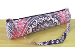 Yoga/Pilates/Exercise Bag - Yoga Strap Carrier - Yoga Mat Bag - Boho/Vintage/Block Printed - Handcrafted Yoga Bag for Yoga lover/Yogi