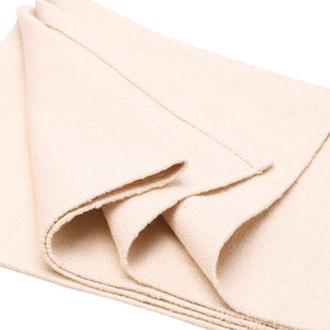Organic cotton mat for Yoga, Pilates, Fitness, and Meditation - Natural Color (White) - Option to choose a natural rubber back finish - 3mm