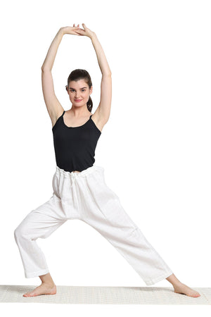 Custom Yoga Pants - Organic Cotton, Fitness Pants, Cotton Trousers, Unisex Yoga Pants, Boho Pants - Elastic Waist, Straight Cut