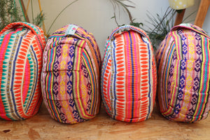 Yoga Meditation Cushion | Handwoven Handmade Round Zafu Pillow  |Zipped Cover |Washable| Portable - Tibet - Filling Options Available