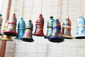 Bells Set - Christmas Ornaments, Christmas Baubles, Hanging Ornaments, Keepsake, Christmas Decoration, Handmade Paper Mache Christmas Gift