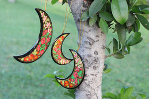Moon Set - Christmas Ornaments, Christmas Baubles, Hanging Ornaments, Christmas Decoration, Handmade Paper Mache Christmas Gift