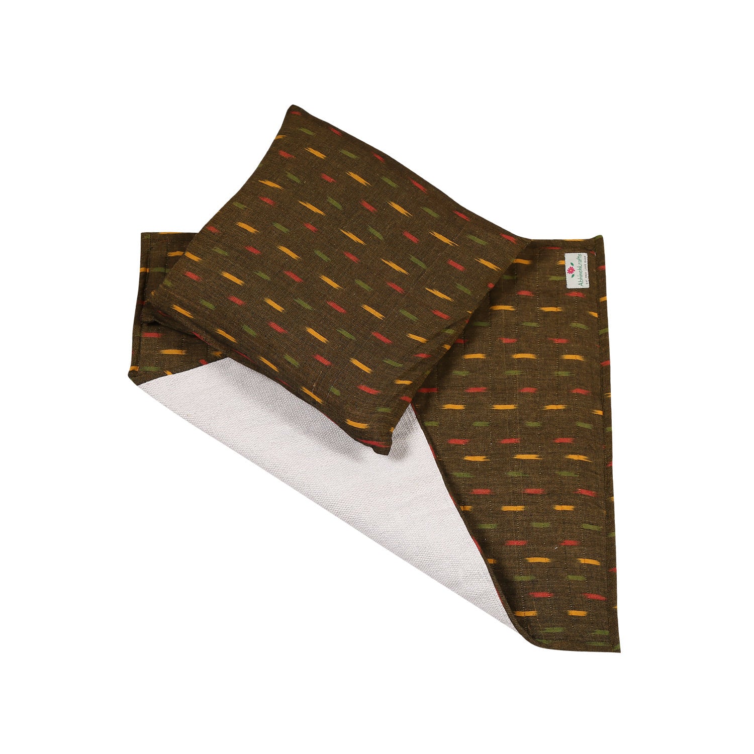 Meditation & Prayer Mat with Matching Cushion/Pillow/Seat - Handwoven Rug with Ikkat Print - Just like Olives