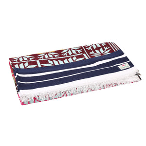 Indian Boho/Bohemian Cotton Reversible Area Rug/Chindi Rag/Floor Runner/Yoga Mat/Dhurrie/Kilm/Carpet - Adyant