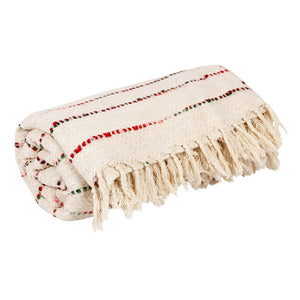 Meditation Gift Set - Handwoven Organic Cotton Blanket and a Meditation Cushion - Design: Morocco - For Yogi/Yogini/Meditation Yoga Gift