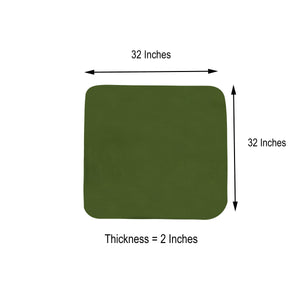 Zabuton Meditation Mat - Kapok Filled - Removable Cotton Cover - Excellent Addon for Meditation Zafu - Made in India - Colors Available