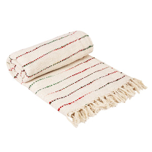 Meditation Gift Set - Handwoven Organic Cotton Blanket and a Meditation Cushion - Design: Morocco - For Yogi/Yogini/Meditation Yoga Gift