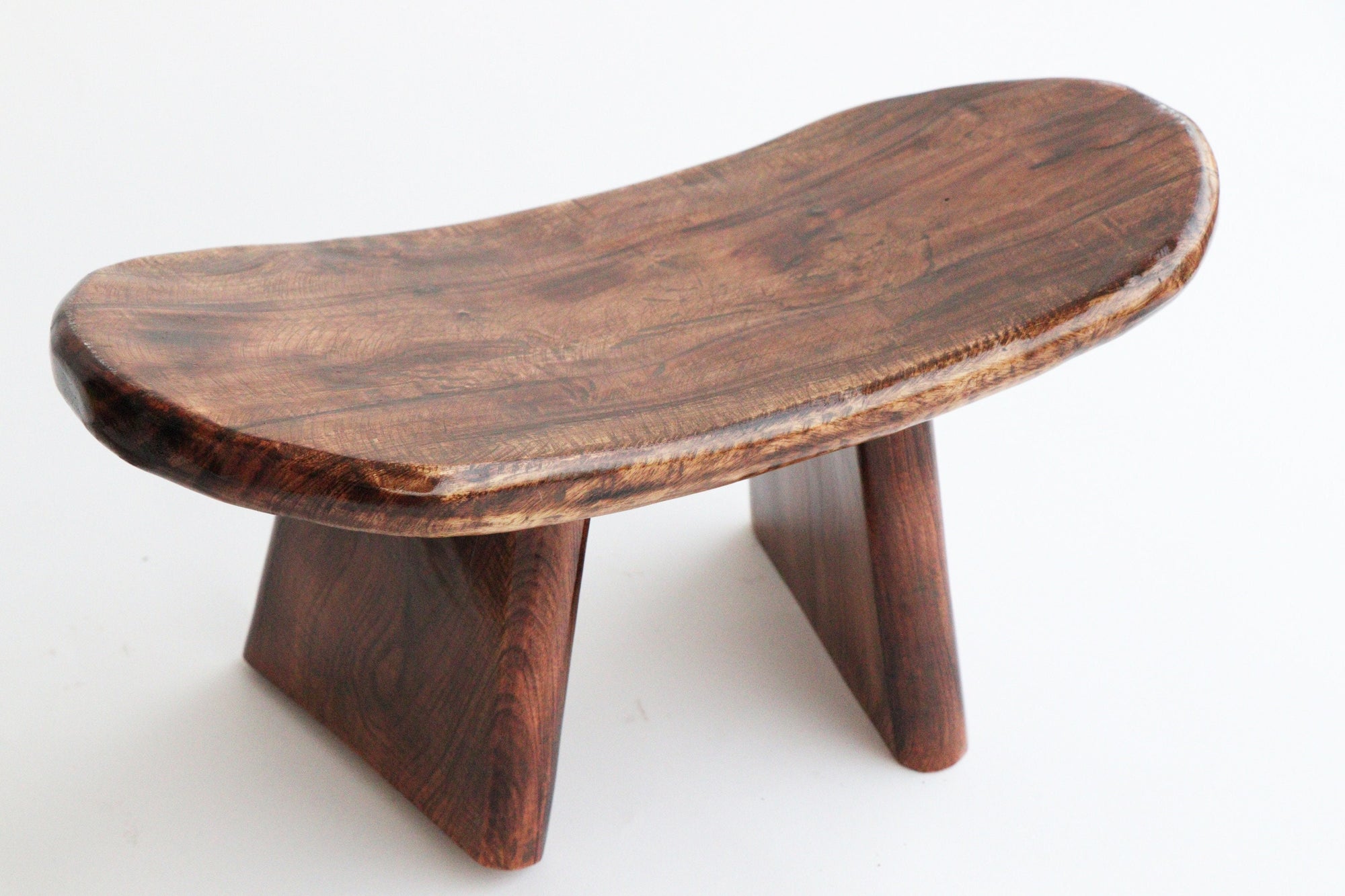 Clearance - Handcrafted Mango Wood Foldable & Portable Meditation Bench - Wooden Kneeling Ergonomic Meditation Bench/Low Seat Meditation