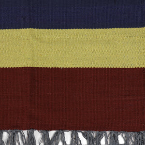 Large Yoga Mat 6x 4 feet  for Yoga, Pilates, Fitness, and Meditation - (Handwoven Area Rug, Mat, Dhurrie, Handspun Cotton Rug)