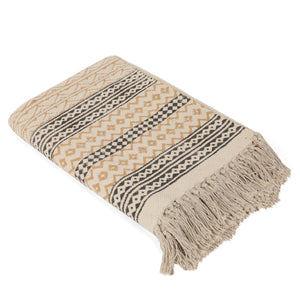 6x 4 feet Area Rug - Hand Block Mat for Yoga, Pilates, Fitness, and Meditation - (Handwoven Area Rug, Mat, Dhurrie, Hand Block-Printed Rug)