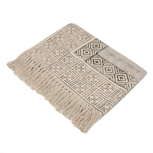 Large Yoga Mat 6x 4 feet  for Yoga, Pilates, Fitness, and Meditation - (Handwoven Area Rug, Mat, Dhurrie, Hand Block-Printed Rug)