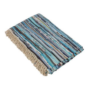 Large Yoga Mat 6x 4 feet  for Yoga, Pilates, Fitness, and Meditation - (Handwoven Area Rug, Mat, Dhurrie, Handspun Cotton Rug)