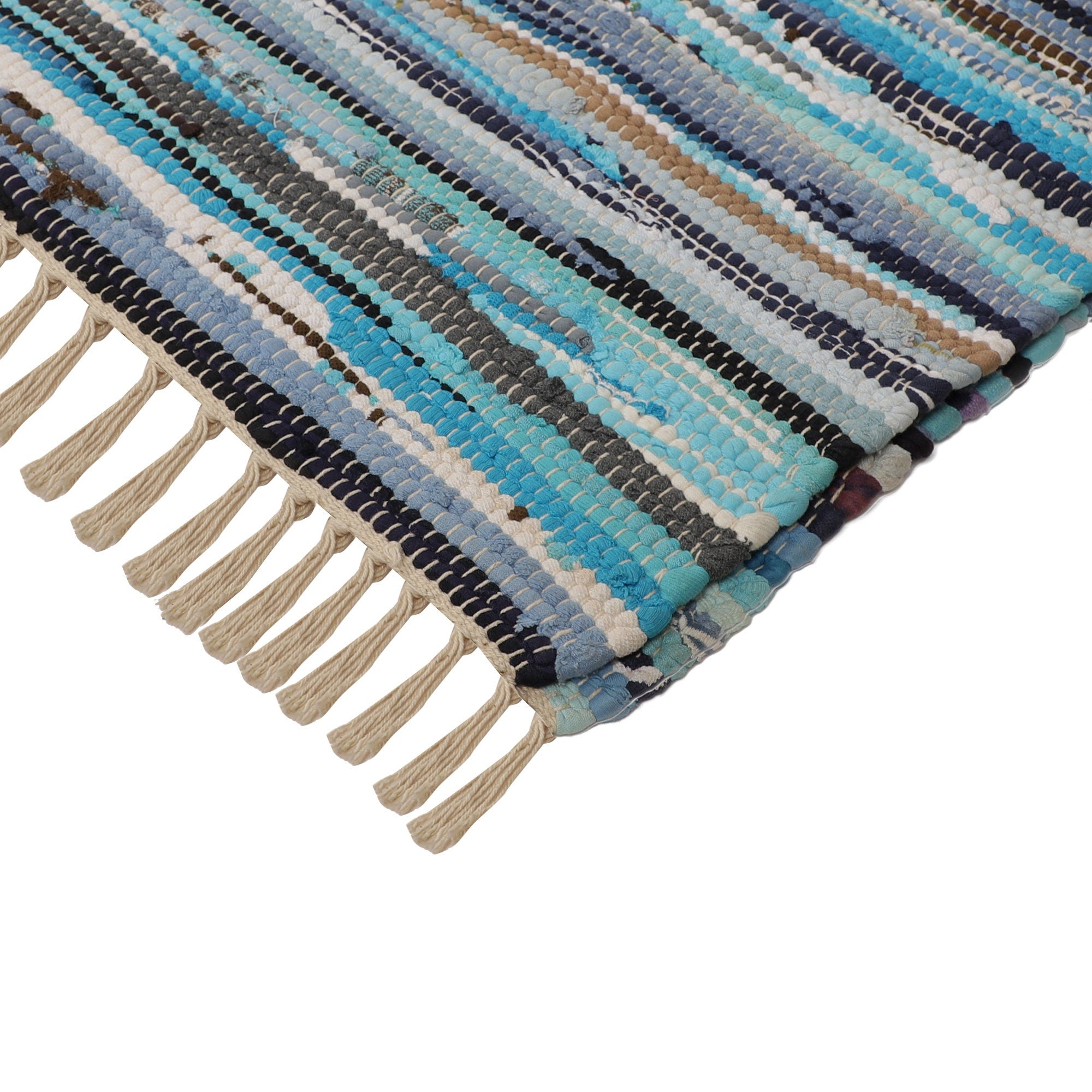 Large Yoga Mat 6x 4 feet  for Yoga, Pilates, Fitness, and Meditation - (Handwoven Area Rug, Mat, Dhurrie, Handspun Cotton Rug)