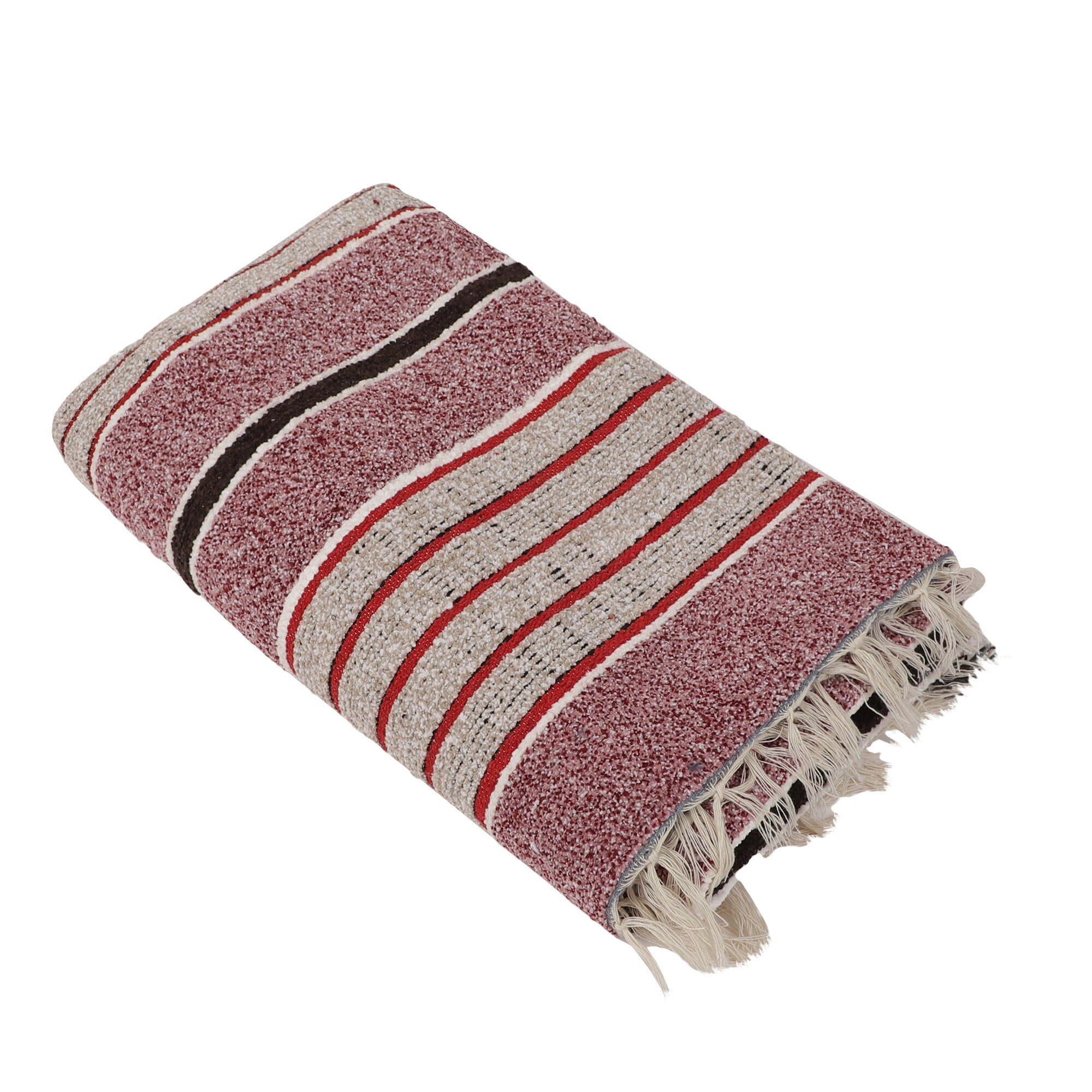 Large Yoga Mat 6x 4 feet for  Yoga, Pilates, Fitness, and Meditation - (Handwoven Area Rug, Mat, Dhurrie, Handspun Cotton Rug)