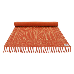 Anti Skid Cotton Mats for Yoga, Pilates, Fitness, and Meditation - (Handwoven Area Rug, Hand Block-Printed Rug) - Multi Options