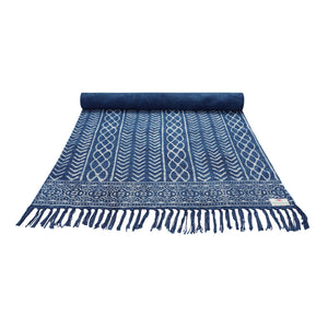 Anti Skid Cotton Mats for Yoga, Pilates, Fitness, and Meditation - (Handwoven Area Rug, Hand Block-Printed Rug) - Multi Options