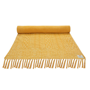 Anti Skid Cotton Mats for Yoga, Pilates, Fitness, and Meditation - (Handwoven Area Rug, Hand Block-Printed Rug) - Multi Options