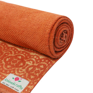 Anti Skid Cotton Mats for Yoga, Pilates, Fitness, and Meditation - (Handwoven Area Rug, Hand Block-Printed Rug) - Multi Options