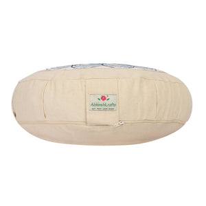 Yoga Meditation Cushion - 16 Inch Extra Large - Istanbul | Handmade Round Zafu Pillow  |Zipped Cover |Washable| Portable - Filling Options