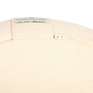 Yoga Meditation Cushion - 16 Inch Extra Large - Prague  | Handmade Round Zafu Pillow  |Zipped Cover |Washable| Portable - Filling Options