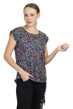 Yoga Top Wear - Cotton, Meditation Top, Cotton Shirt - Handblock printed Cotton Top/Tunic/Shirt