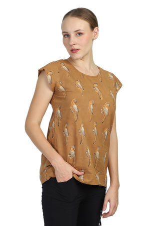 Yoga Top Wear - Cotton, Meditation Top, Cotton Shirt - Handblock printed Cotton Top/Tunic/Shirt