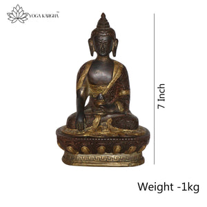 Buddha Statue (Medicine Buddha) For Yoga Studio, Home Decor, Pooja, Prayer Altar